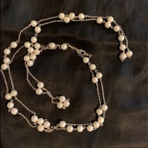 Faux pearl necklace